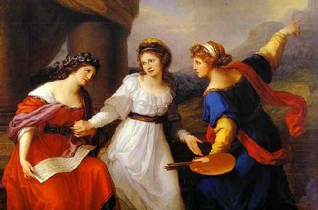 Angelica Kauffmann arts of Music and Painting china oil painting image